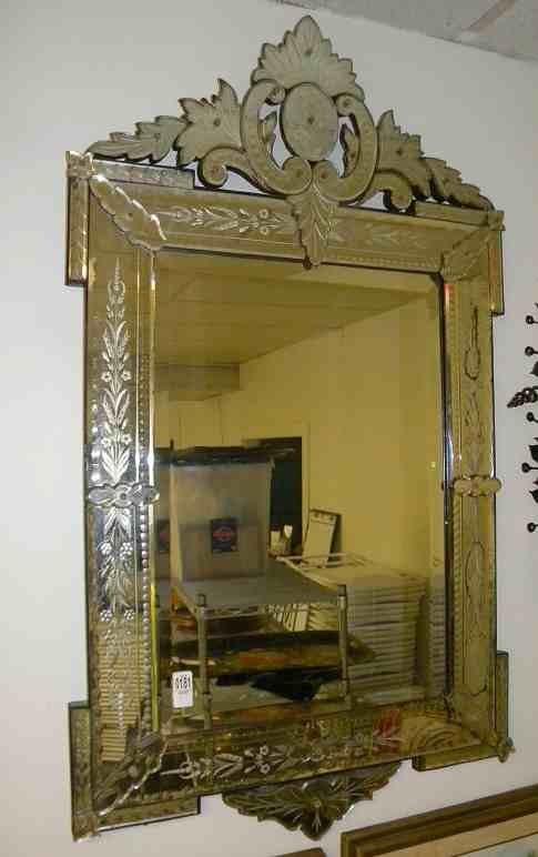 Wonderful Old Venetian Mirror From Decorators Estate: Wonderful Old Venetian Mirror From Decorators Estate, my guess is circa 1920's or so, from former NYC Decorator's estate. Old back, nice overall condition, measures 49" x 26", real nice mirror!
