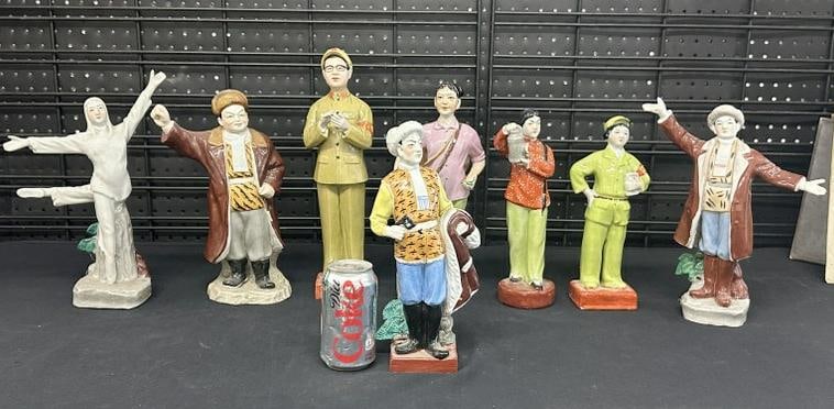 (8) Chinese Cultural Revolution porcelain figures, nice overall condition, circa 1960's or so, to (1 of 5)