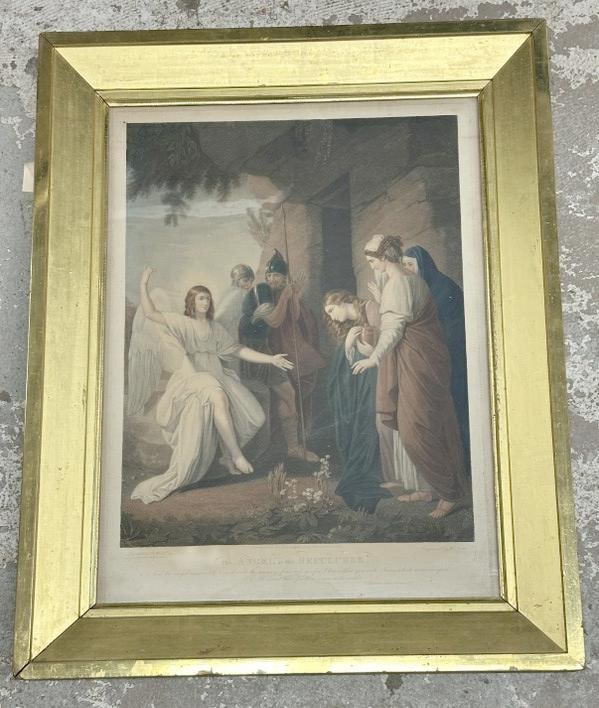 Fabulous gilt 19th c frame from estate of (THOMAS COLE ), this hung in his study...( written on (1 of 4)