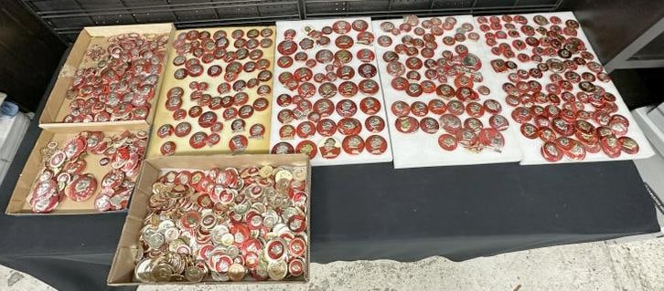Many hundreds of vintage Chairman Mao Zedong badges from the Chinese Cultural Revolution, circa (1 of 8)