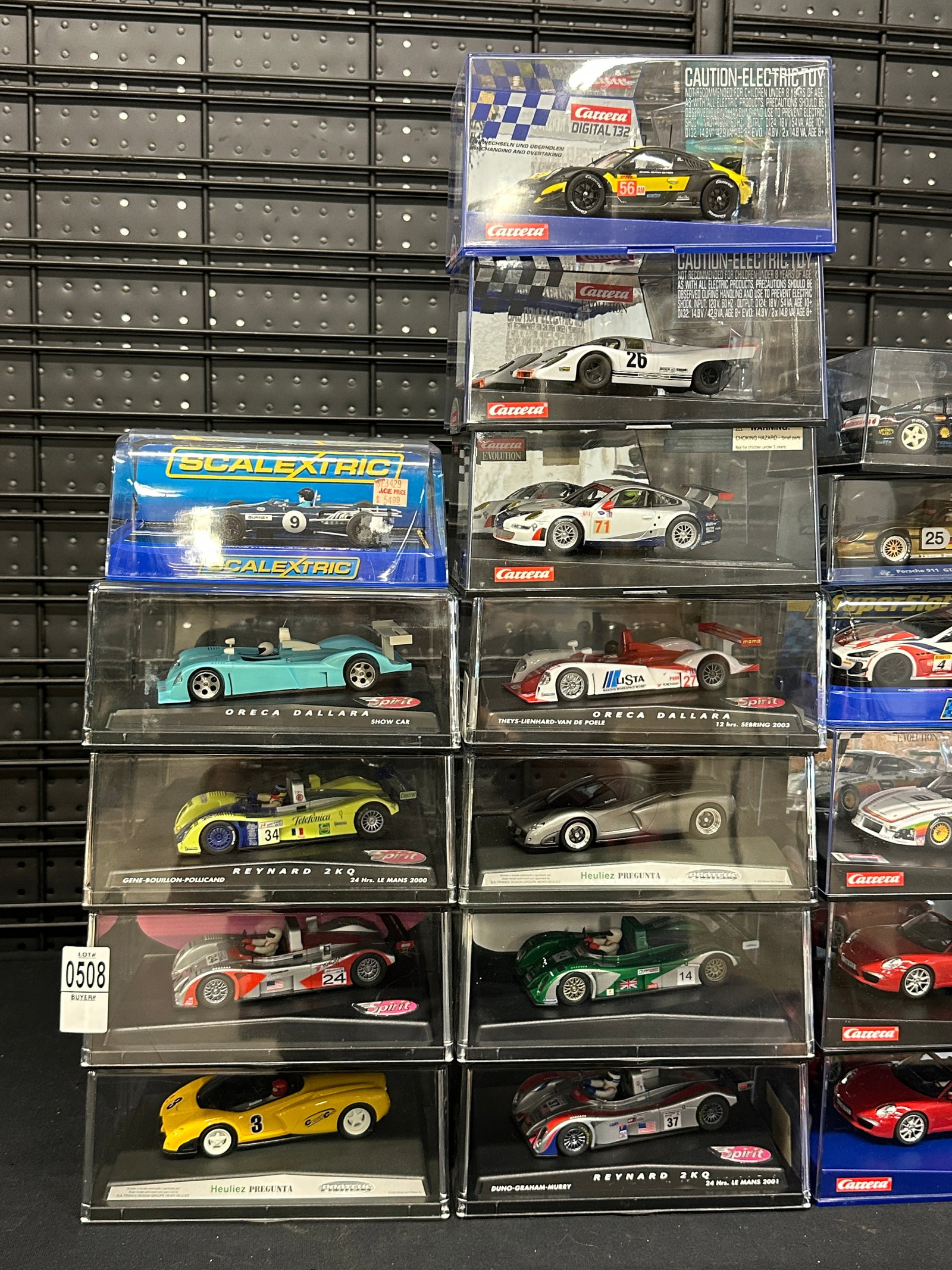 (18) slot cars in original fcases, in fine unused condition, as others. This is PART III of the New: (18) slot cars in original fcases, in fine unused condition, as others. This is PART III of the New England estate slot car collection we are selling, just as we received them, unused, and overall fin