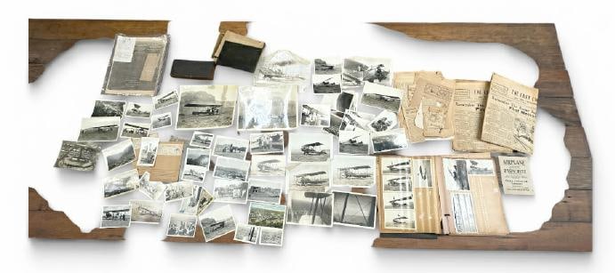 Important Aviation archive of ( R.V. THOMAS ), to include period photographs, rppc, scrapbooks with (1 of 20)