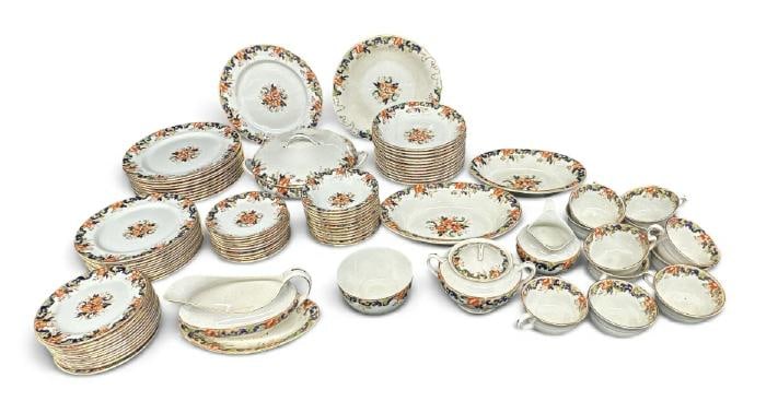 JOHN MADDOCK & SONS service for (11) approx. ( Majestic Pattern ), fine china, nice overall: JOHN MADDOCK & SONS service for (11) approx. ( Majestic Pattern ), fine china, nice overall condition, a few with a tiny chip on rim, from estate in NYC area?.( 317027 )