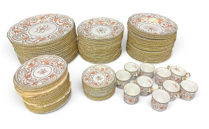 Estate lot of SPODE COPELAND dish set, sold by TIFFANY & CO., ( Reproduction of period 1815 pattern (1 of 8)