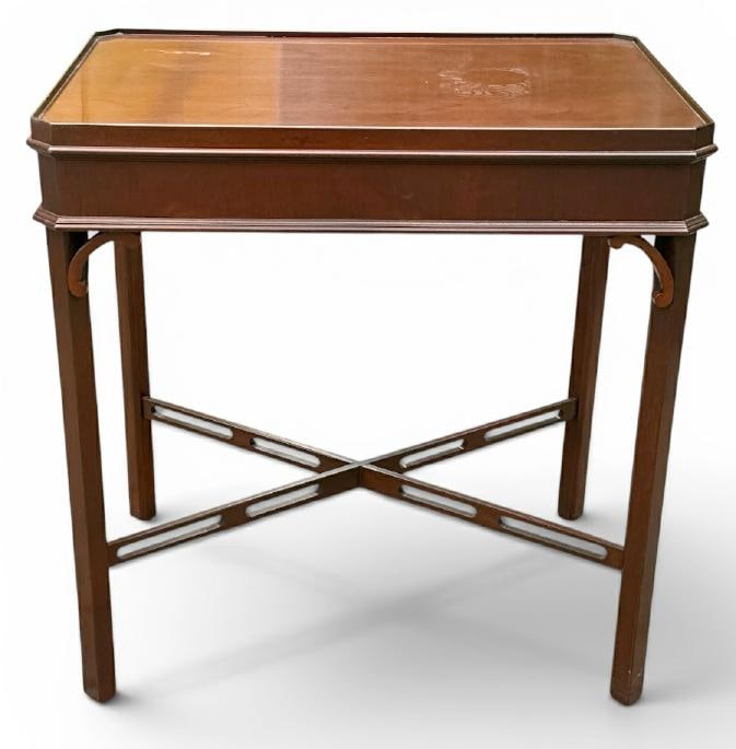 WELLINGTON HALL nice mahogany side table, from fine home in Hudson Valley, structurally sound, nice (1 of 2)