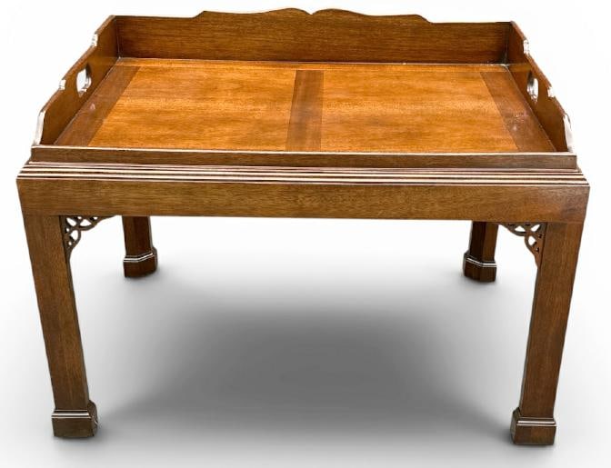 BAKER FURNITURE ( Historical Charleston line ) mahogany left top teatable or serving table, from (1 of 4)