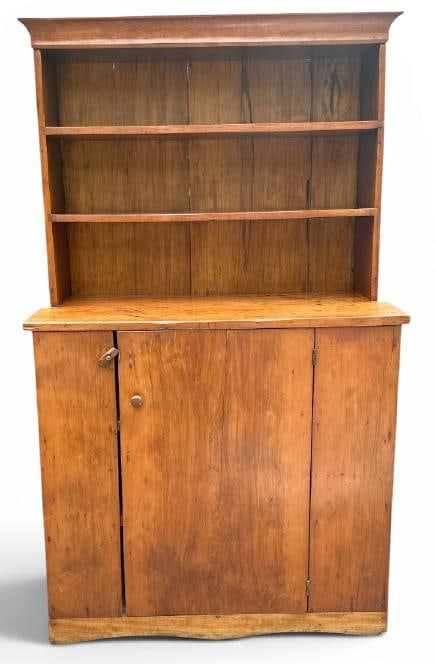 19th c country stepback cupboard, from nice home in the Hudson Valley, nice diminutive size, older (1 of 4)