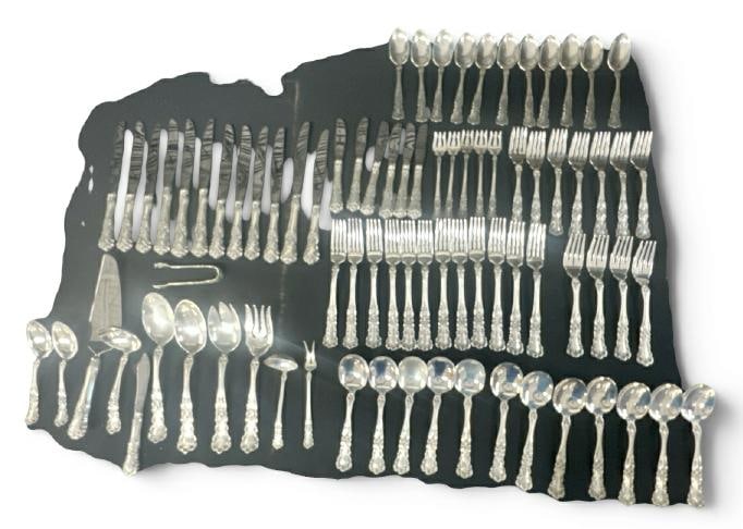 (90) pcs. GORHAM sterling silver Buttercup pattern flatware set from Hudson Valley fine home, (1 of 7)