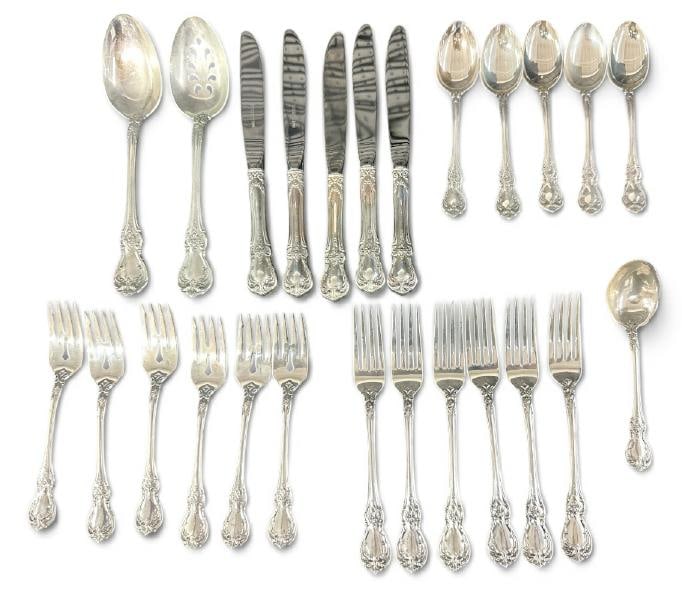 (25) pcs. TOWLE Old Master pattern sterling silver flatware, was wrapped in original plastic (1 of 1)