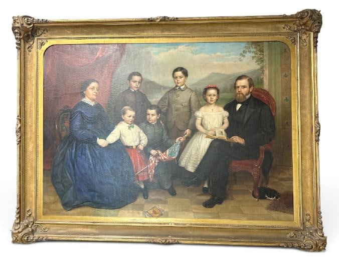 Important William Ruthven Wheeler ( 1832-1894 ) family portrait of William Dowd & his family, dated - 3