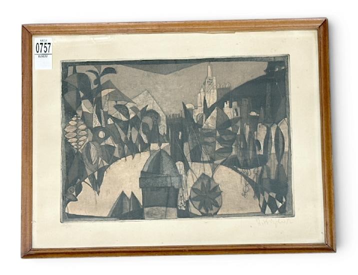 Rudolf Kügler ( 1921-2013 ) signed limited edition impressionist etching, pencil signed lower (1 of 3)