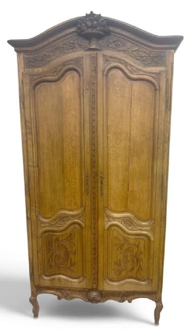 Antique French Provincial armoire, with newer pine shelf interior, from fine NYC apartment, (1 of 1)