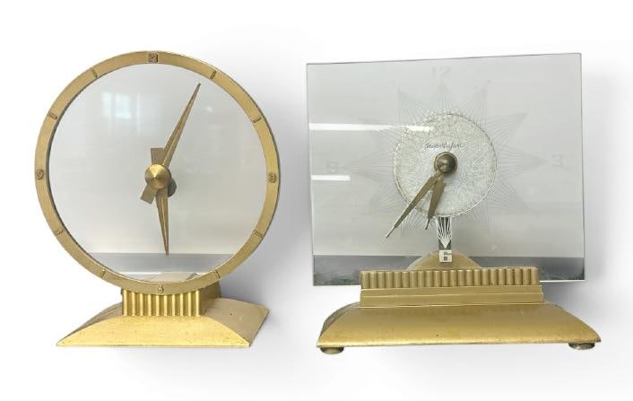 (2) Mid Century Mantel clocks including JEFFERSON GOLDEN HOUR & MASTERCRAFTERS Model No. 146 , from (1 of 1)