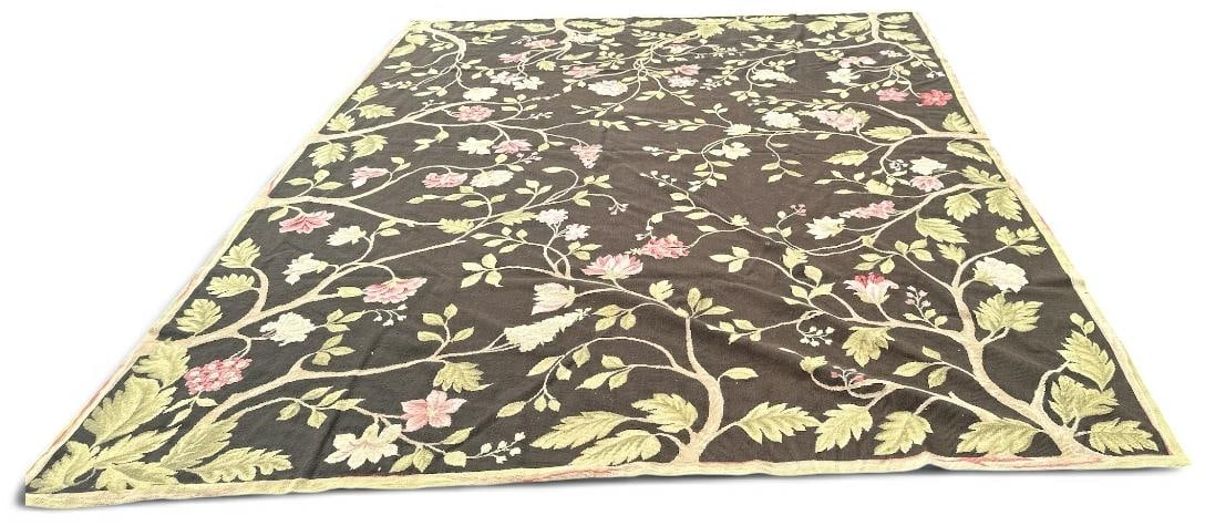 Roomsize handmade wool tapestry floral pattern rug, nice overall condition, from fine home in the (1 of 1)