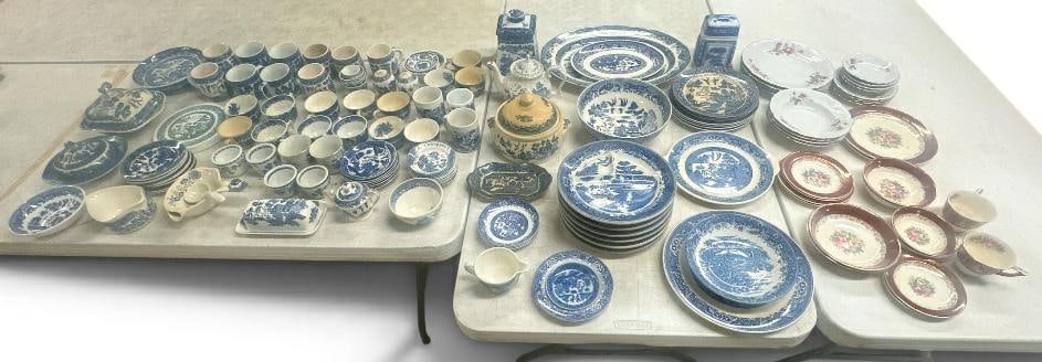 Big estate lot of porcelains including quantity of blue & white dishes and others, great lot gor a (1 of 1)