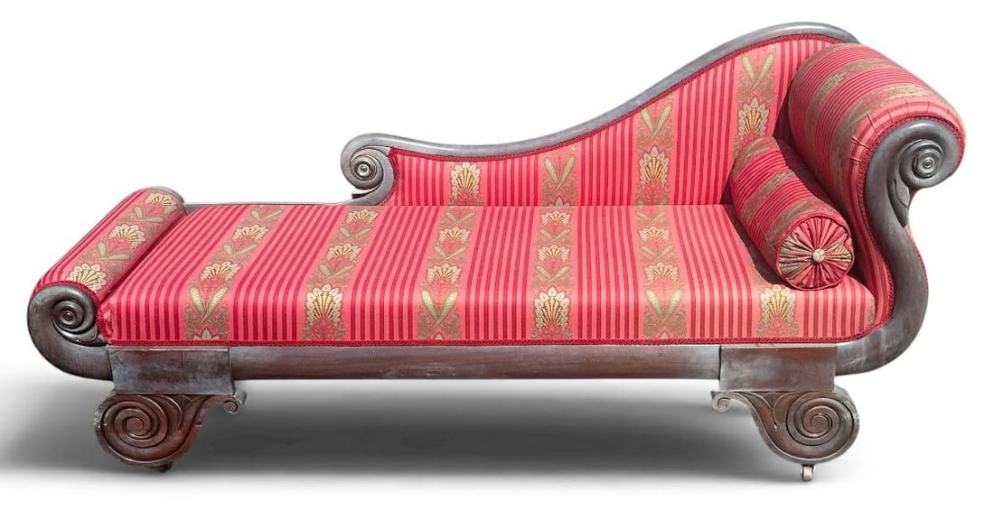 Wonderful Empire recamier from fine home in the Hudson Valley, structurally sound, nice decorative (1 of 4)