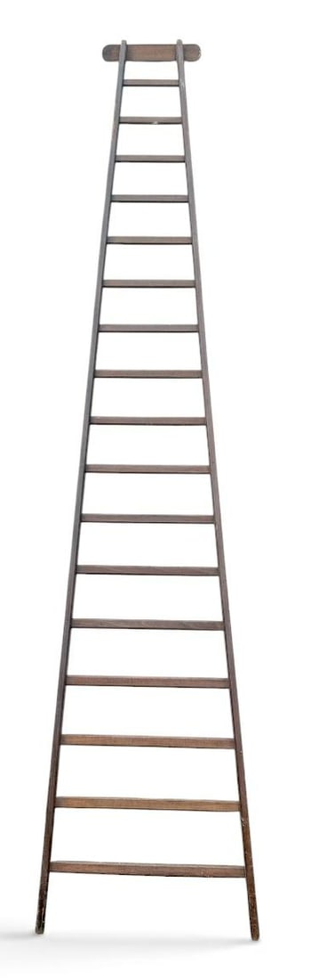 13' 6" long boat ladder, was hung from ceiling in fine home in Hudson Valley as a decoration, (1 of 1)