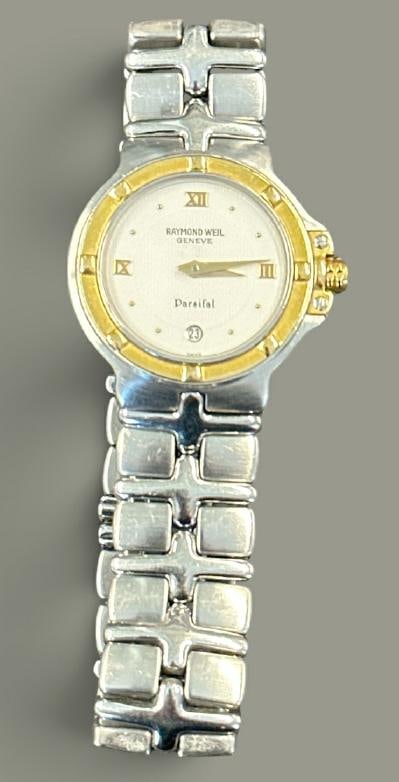RAYMOND WEIL Parisifal Swiss made quart or automatic ladies wristwatch, from local estate, nice: RAYMOND WEIL Parisifal Swiss made quart or automatic ladies wristwatch, from local estate, nice overall condition.