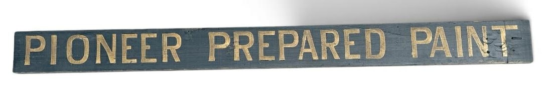 Handpainted wood sign ( PIONEER PREPARED PAINT ), found in local Hudson Valley home, measures 4" x (1 of 1)