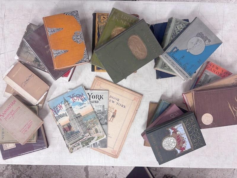 23 New York City books 1890s-1930s. This lot includes Brooklyn Bridge 1883-1933 by the City of New: 23 New York City books 1890s-1930s. This lot includes Brooklyn Bridge 1883-1933 by the City of New York Department of Plant and Structures; a 1937 Charles & Co. Catalog; Welcome To Our City by Julian 