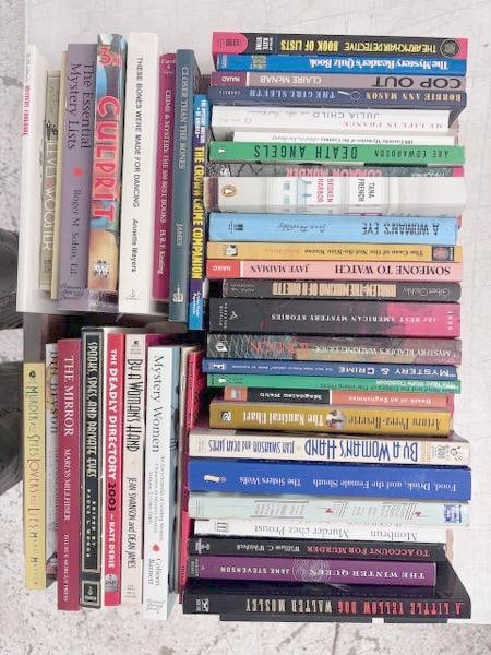 46 trade paperback mysteries. Lot includes Cop Pout by Claire McNabb, Death Angels by ?ke Edwardson, (1 of 3)