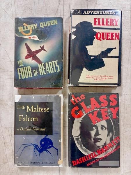 Early printings of Dashiell Hammett and Ellery Queen. These are early hardcovers, but not first (1 of 5)