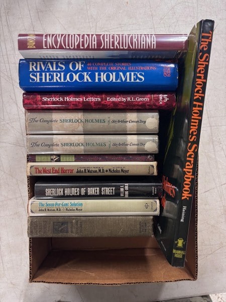 22 Sherlock holmes books. This includes books by Sir Arthur Conan Doyle and others. Titles are A (1 of 3)