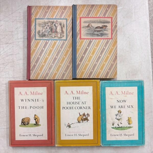 Children’s Classic Hardcovers. Lewis Carroll, A.A. Milne. This lot includes 60+ year old: Children’s Classic Hardcovers. Lewis Carroll, A.A. Milne. This lot includes 60+ year old copies of three of A.A. Milne’s Winnie The Pooh books (Winnie-The-Pooh, Now We Are Six, and The Hou