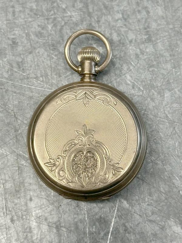 8K AMERICAN WATCH CO. closed face pocketwatch, not running, from local estate. Measures 1.75" across (1 of 5)