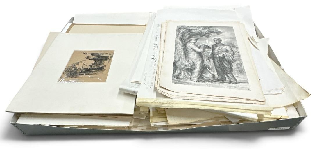 CHARLES WHEELER LOCKE ( 1899-1983 ) archive of hundreds of prints, etchings, drawings, etc. Some (1 of 10)