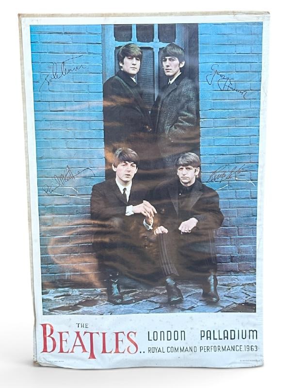1964 BEATLES promotional poster, has some crinkling mostly at bottom, just as we found it. Measures (1 of 1)