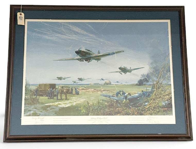 Frank Wooton signed limited edition print titled ( ADLERTAG, 15 AUGUST 1940 ), in nice overall (1 of 1)