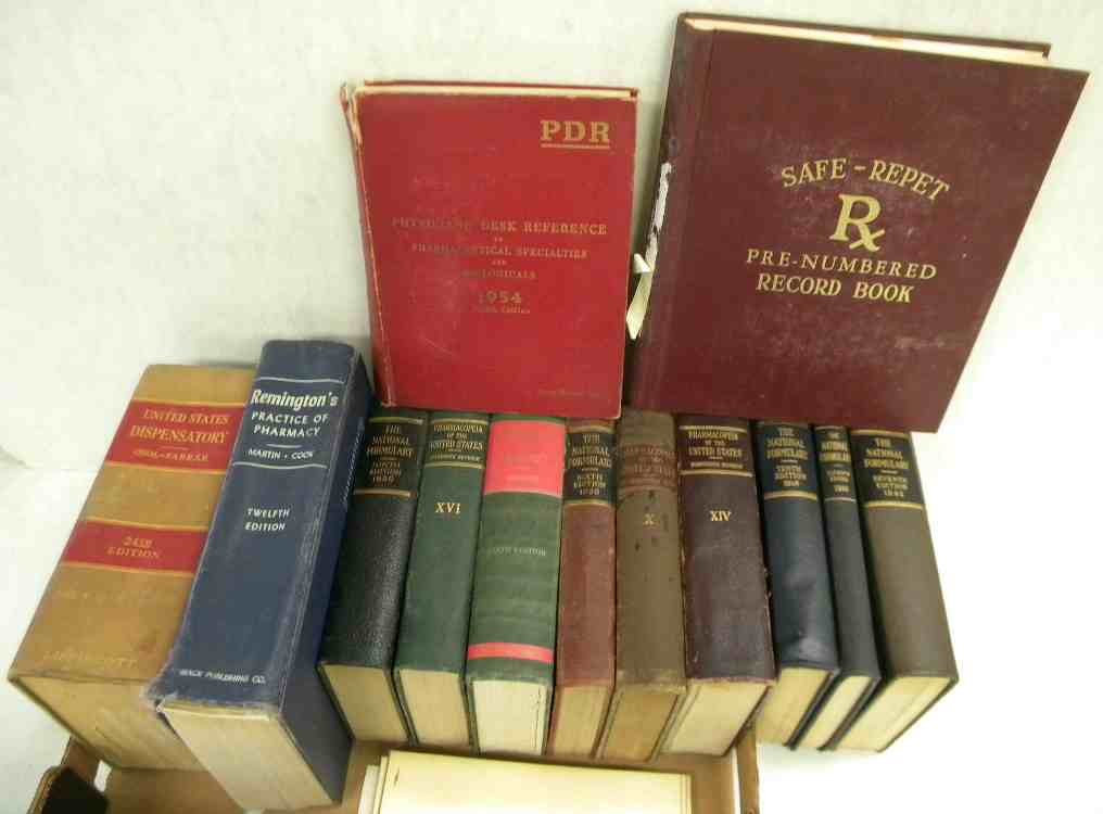 Box Older Pharmacutical Catalogs & Reference Books, as: Box Older Pharmacutical Catalogs & Reference Books, as pictured, from old Kingston, N.Y. Pharmacy.