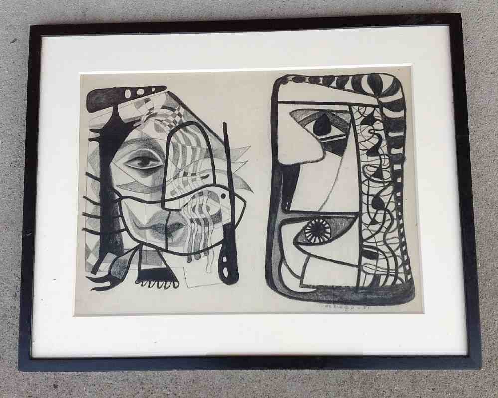 Julio de DIEGO (1900-1979) Charcoal Drawing 1951: Julio de DIEGO (1900-1979) Charcoal Drawing 1951, nicely framed and matted, actual image measures 18" x 24", from Woodstock, New York collection. 1920s - 1930s De Diego was born in 1900. When he was a