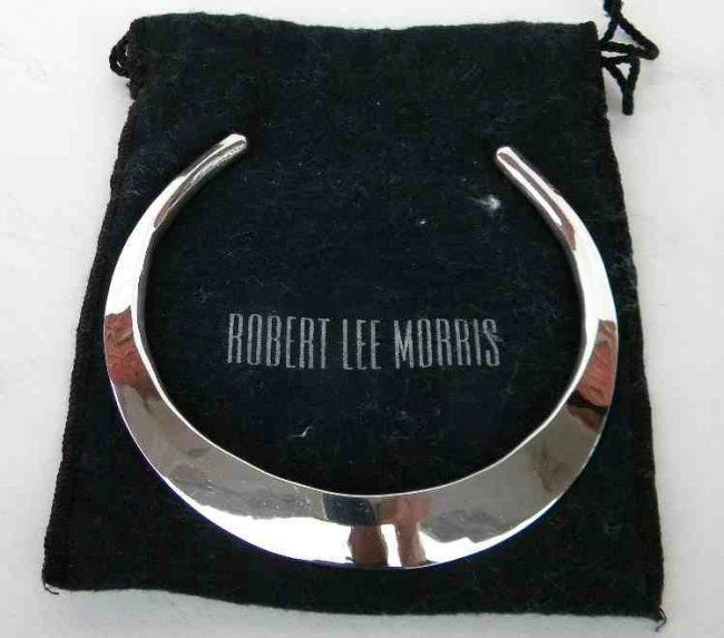 Robert Lee Morris Heavy Sterling Designer Necklace 4.65: Robert Lee Morris Heavy Sterling Designer Necklace 4.65 troy ounces, with original cloth bag, purchased in Soho some years ago...