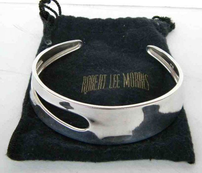 Robert Lee Morris Heavy Sterling Designer Necklace: Robert Lee Morris Heavy Sterling Designer Necklace 2.67 troy ounces, with original cloth bag, purchased in Soho some years ago...