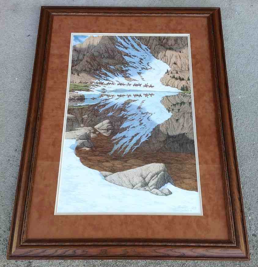 BEV DOOLITTLE Signed Print SEASON OF THE EAGLE 1987: BEV DOOLITTLE Signed Print SEASON OF THE EAGLE 1987, BEAUTIFULLY FRAMED AND MATTED. ACTUAL IMAGE MEASURES 27 1/2" X 18", EXCELLENT CONDITION. NUMBERED 28096/36548. DOCUMENTATION ON BACK, AS PICTURED.