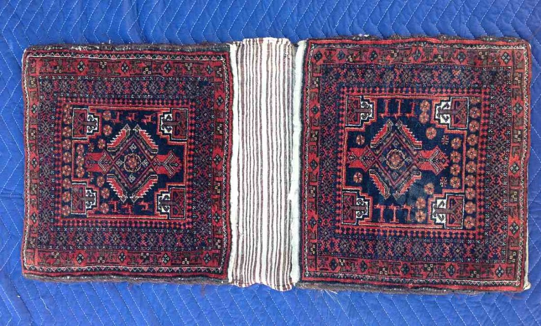 EARLY CAMEL SADDLE FROM DOCTOR'S ESTATE: EARLY CAMEL SADDLE FROM KINGSTON NY DOCTOR'S ESTATE, GOOD OVERALL CONDITION, OPEN IT MEASURES 36 1/2" X 18"