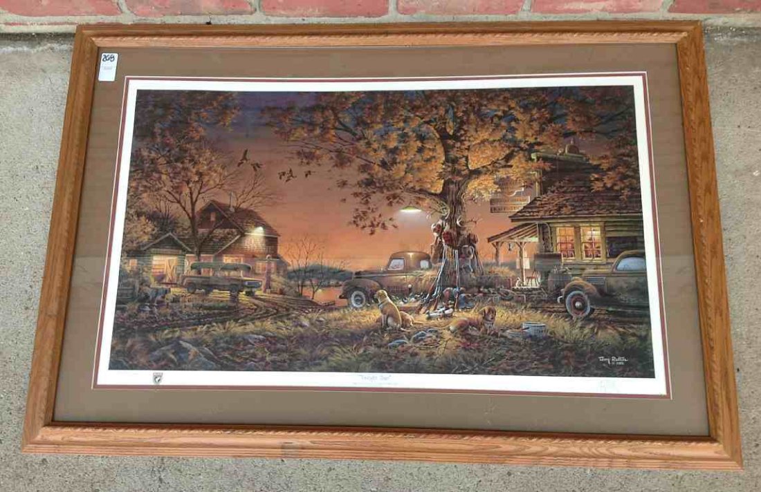 TERRY REDLIN SIGNED LIMITED EDITION-TWILIGHT TIME: TERRY REDLIN SIGNED LIMITED EDITION PRINT-TWILIGHT TIME, #2226/4900, ACTUAL PRINT MEASURES 21" X 34", FRAMED AND MATTED