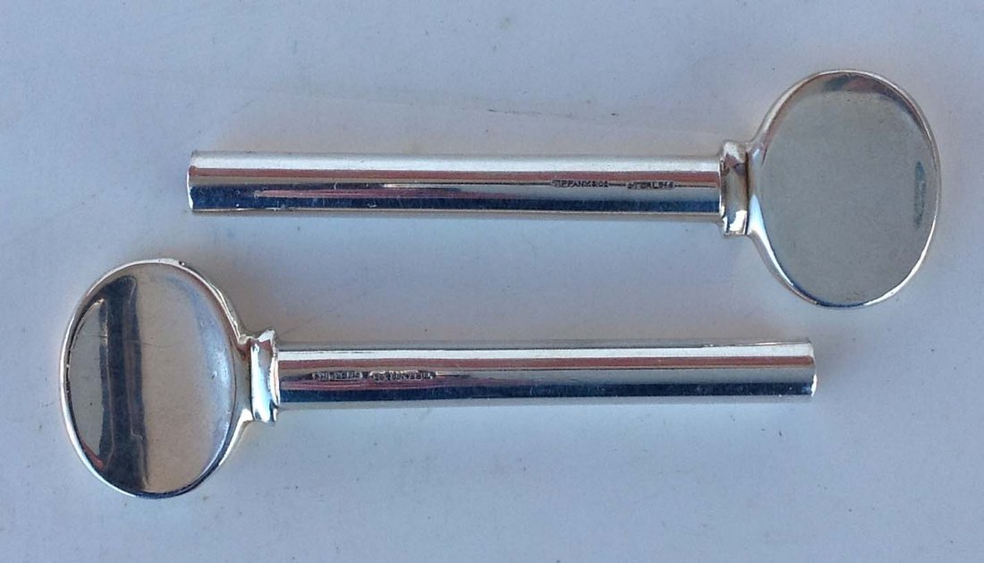 2 TIFFANY & CO. Sterling toothpaste rollers: 2 TIFFANY & CO. Sterling toothpaste rollers weigh 1.17 troy oz. from old estate in Hudson Valley