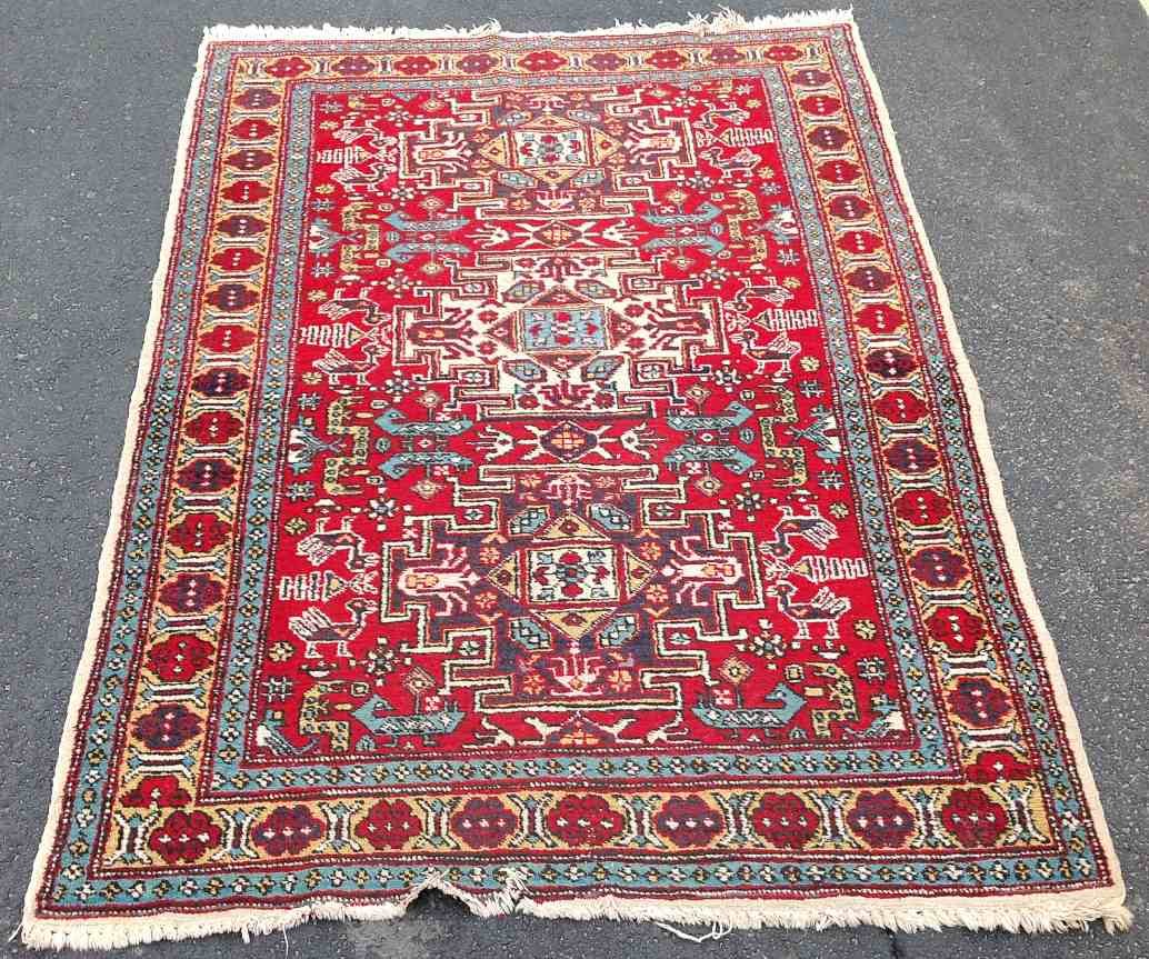 Estate Oriental Rug 61" x 44" From stone house in Apr 26, 2014 JMW
