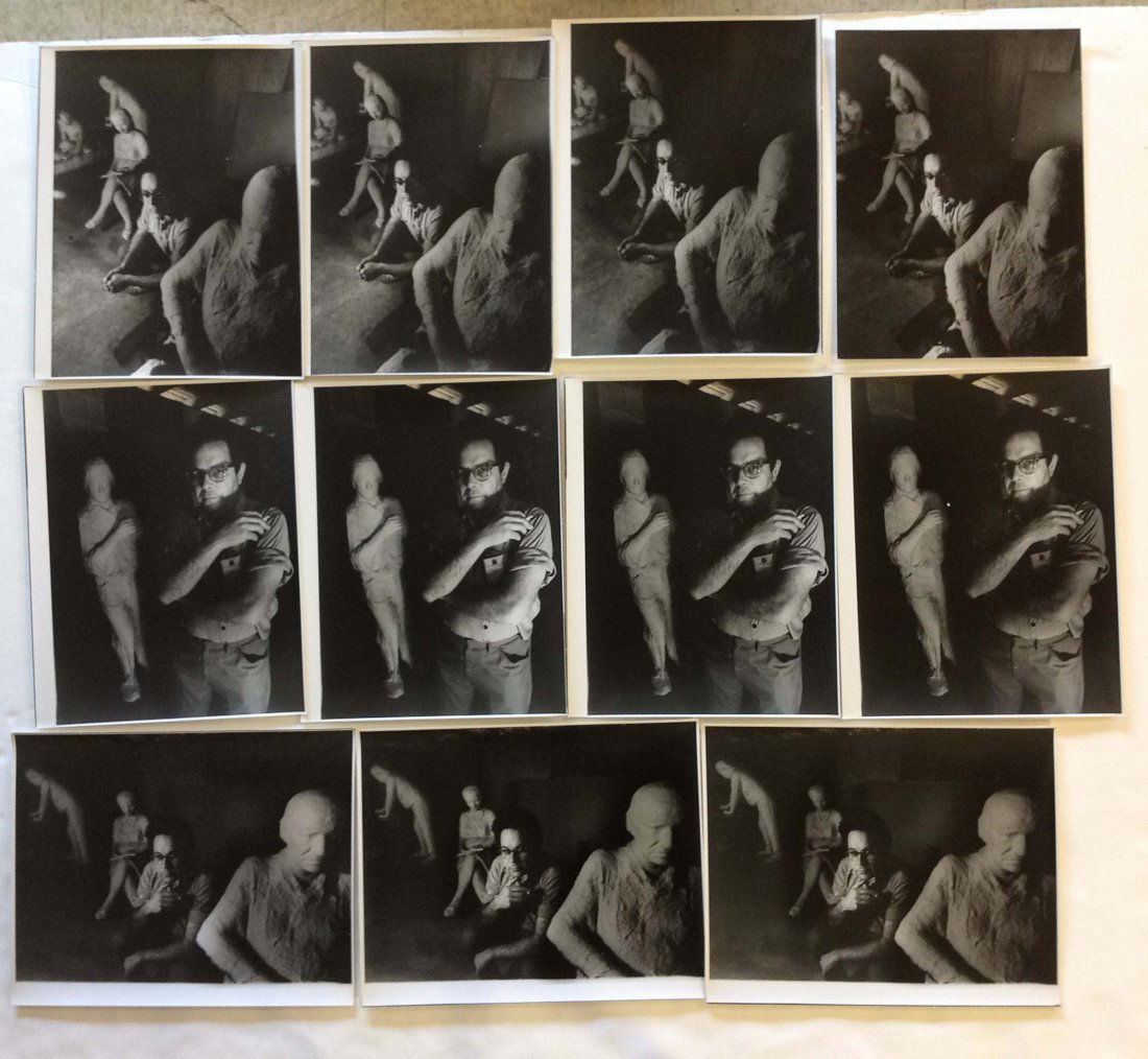 Alfred Statler photograph archive of 11 George Segal: Alfred Statler photograph archive of 11 George Segal actor and sculptor large format early photographs, this lot has duplicates. This is part two and remaining photographs from the Alfred & Betty Stat