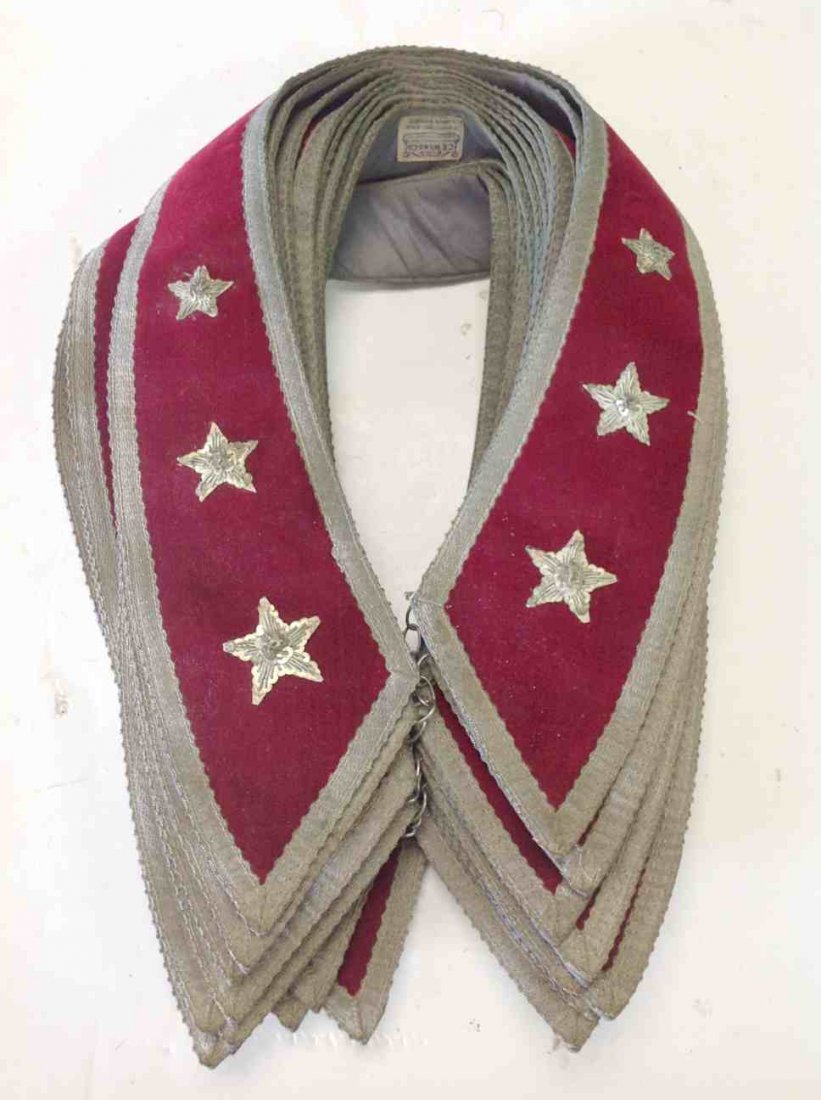 ODD FELLOW (23) CEREMONIAL RED VELVET SASHES, WITH: ODD FELLOW (23) CEREMONIAL RED VELVET SASHES, WITH STARS, NICE OLDER ONES FROM CLOSED LODGE IN SOUTHERN, N.Y.