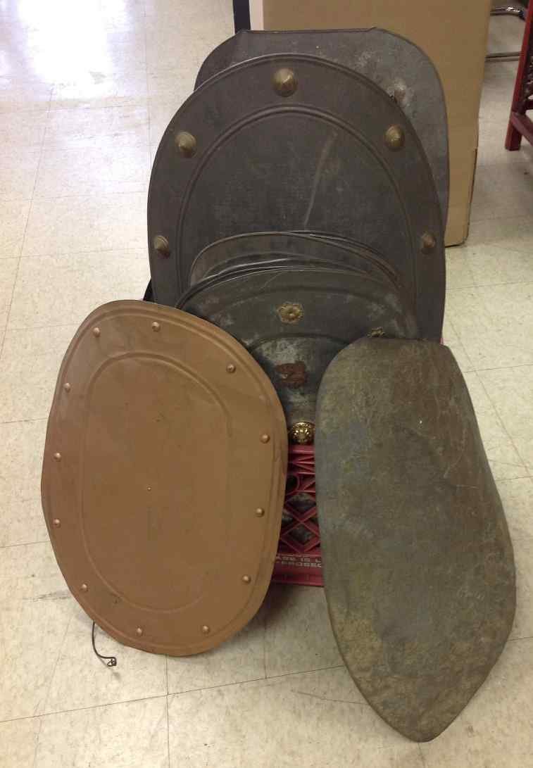 ODD FELLOW (21) CEREMONIAL SHIELDS, FROM CLOSED LODGE: ODD FELLOW (21) CEREMONIAL SHIELDS, FROM CLOSED LODGE IN SOUTHERN, N.Y.