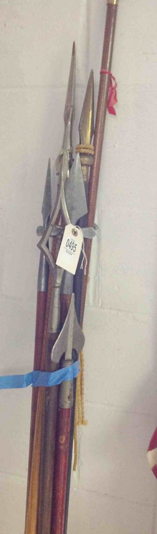 7 ODD FELLOW STAFFS W/ARROW TOPS, AS PICTURED: 7 ODD FELLOW STAFFS W/ARROW TOPS, AS PICTURED