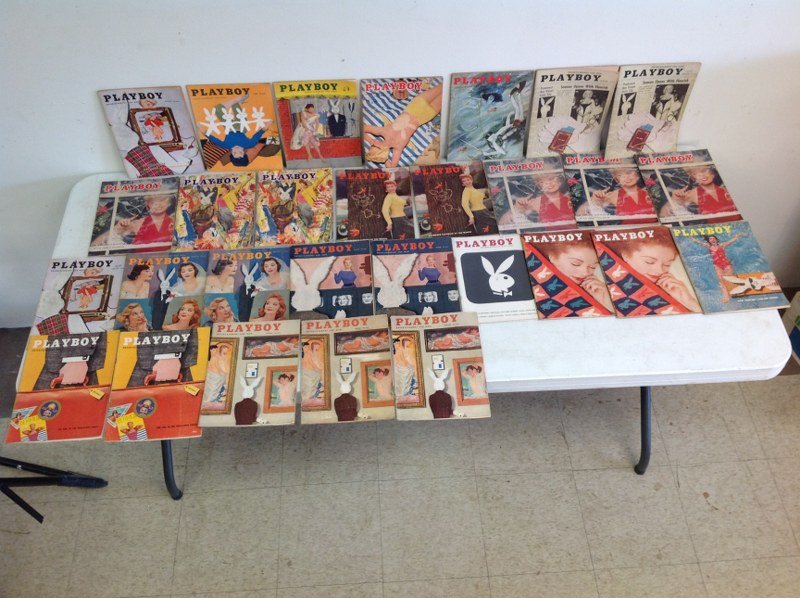 PLAYBOY MAGAZINES (29) FROM THE 1950'S, SOMDUPLICATES,: PLAYBOY MAGAZINES (29) FROM THE 1950'S, SOMDUPLICATES, OVERALL GOOD CONDITION.