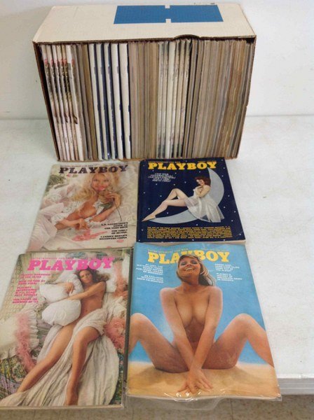 PLAYBOY MAGAZINES 8/73- 2/74, OVER 40 ISSUES, GOOD TO: PLAYBOY MAGAZINES 8/73- 2/74, OVER 40 ISSUES, GOOD TO VERY GOOD CONDITION, SOME DUPLICATES, FROM COLLECTION
