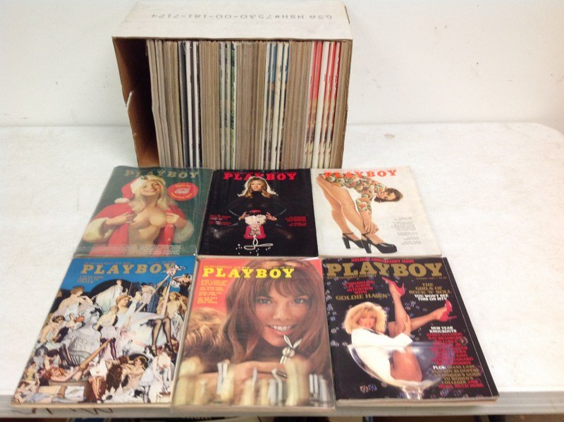 PLAYBOY MAGAZINES 5/72- 12/72, OVER 40 ISSUES, GOOD TO: PLAYBOY MAGAZINES 5/72- 12/72, OVER 40 ISSUES, GOOD TO VERY GOOD CONDITION, SOME DUPLICATES, FROM COLLECTION