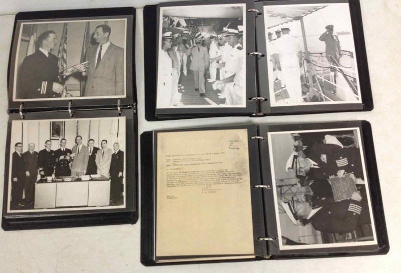 3 BINDERS OF BATTLESHIP PHOTOGRAPHS & BOOKLETS, USS: 3 BINDERS OF BATTLESHIP PHOTOGRAPHS & BOOKLETS, USS SPRINGFILED, USS NANTAHALA, USS JOYCE AND USS ABBOT