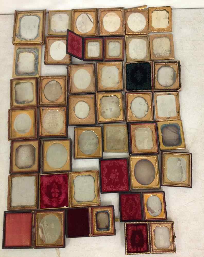 37 DAGUERREOTYPES COMPRISING 2 QUARTER PLATES, 30 SIXTH (1 of 6)